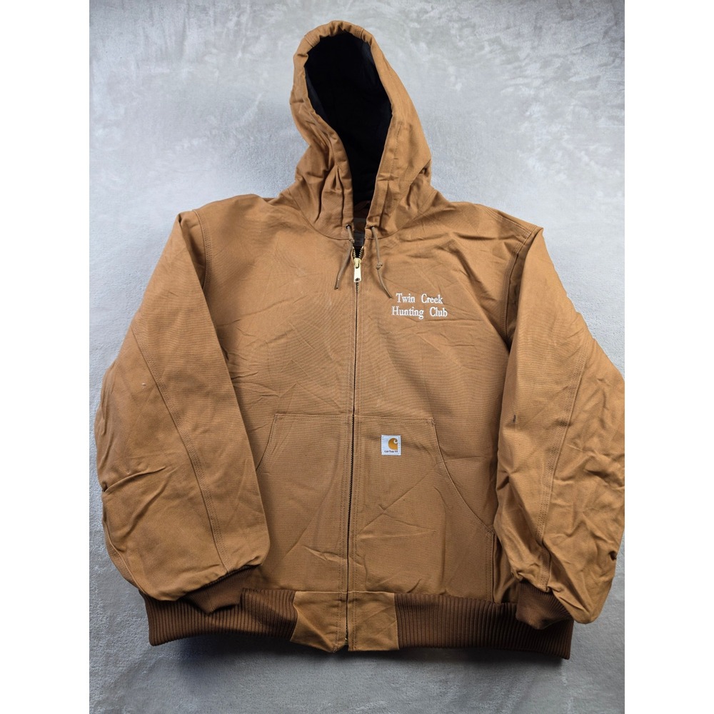 Carhartt Active Jacket Mens 3XL Brown Duck Canvas Lined 103940 Workwear